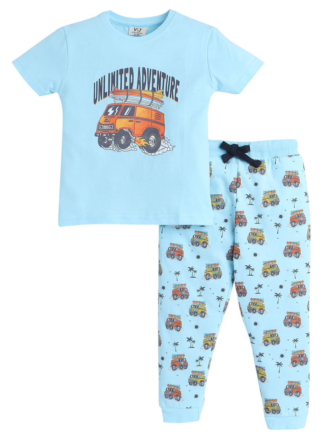 Victor And Jane - Printed T-Shirt And All-Over Printed Pyjama Set