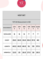 "3-Pack Girls' Cotton Vests “ Neutral Basics In Black, White & Grey "