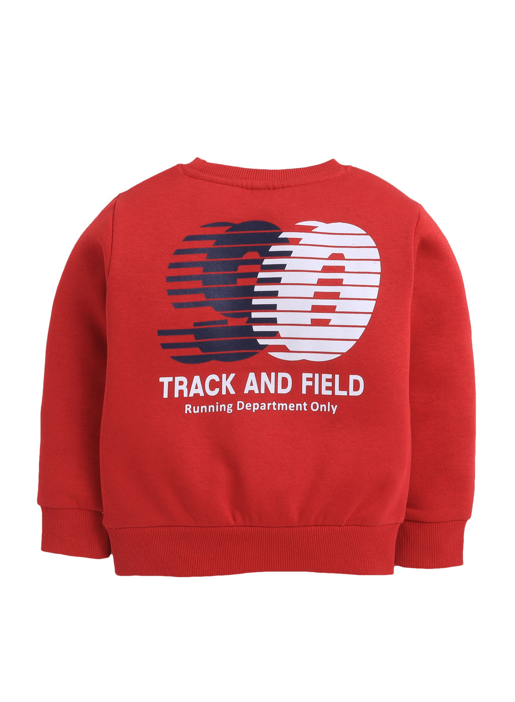 Boys' Red "Track & Field" Graphic Sweatshirt