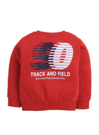 Boys' Red "Track & Field" Graphic Sweatshirt