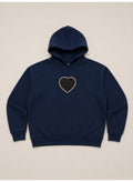 Girls Heart Detail and Graphic Back Sweatshirt Hoodie Top