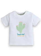 Victor And Jane Infant 2Pc Set, T-Shirt With Cute Cactus And Grey Shorts