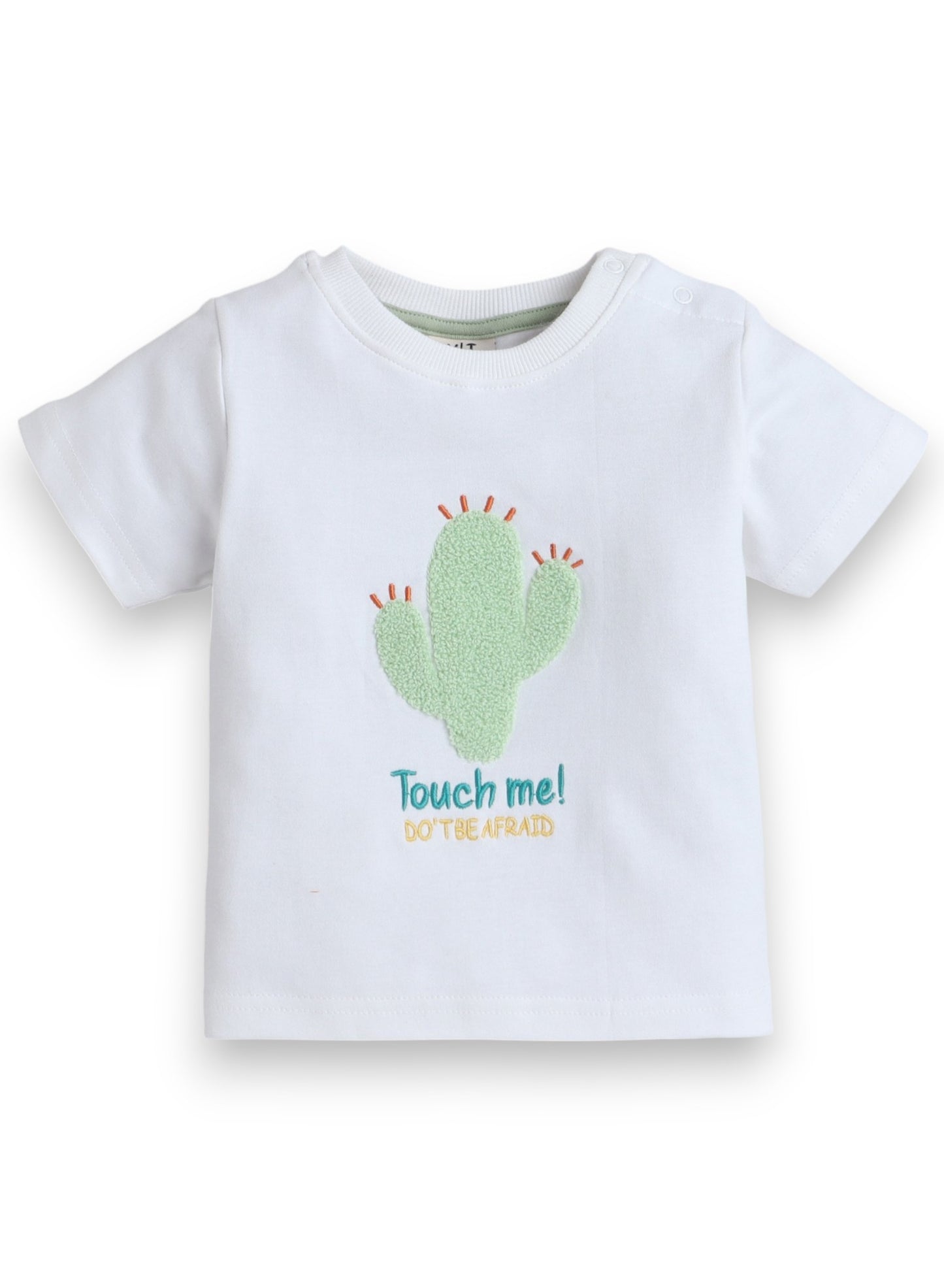 Victor and Jane Infant 2PC Set, T-Shirt with Cute Cactus And Grey Shorts