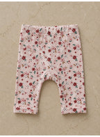 Baby Girls Long Sleeve Bodysuit and Floral Pants Set with Headband (3-Piece)