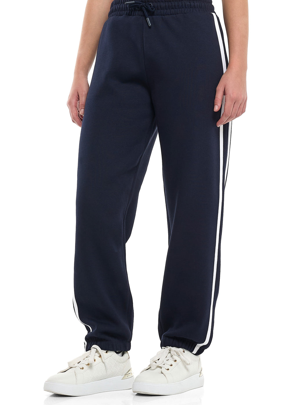 Girls Œparis France” Cotton Fleece 2-Piece Set - Navy