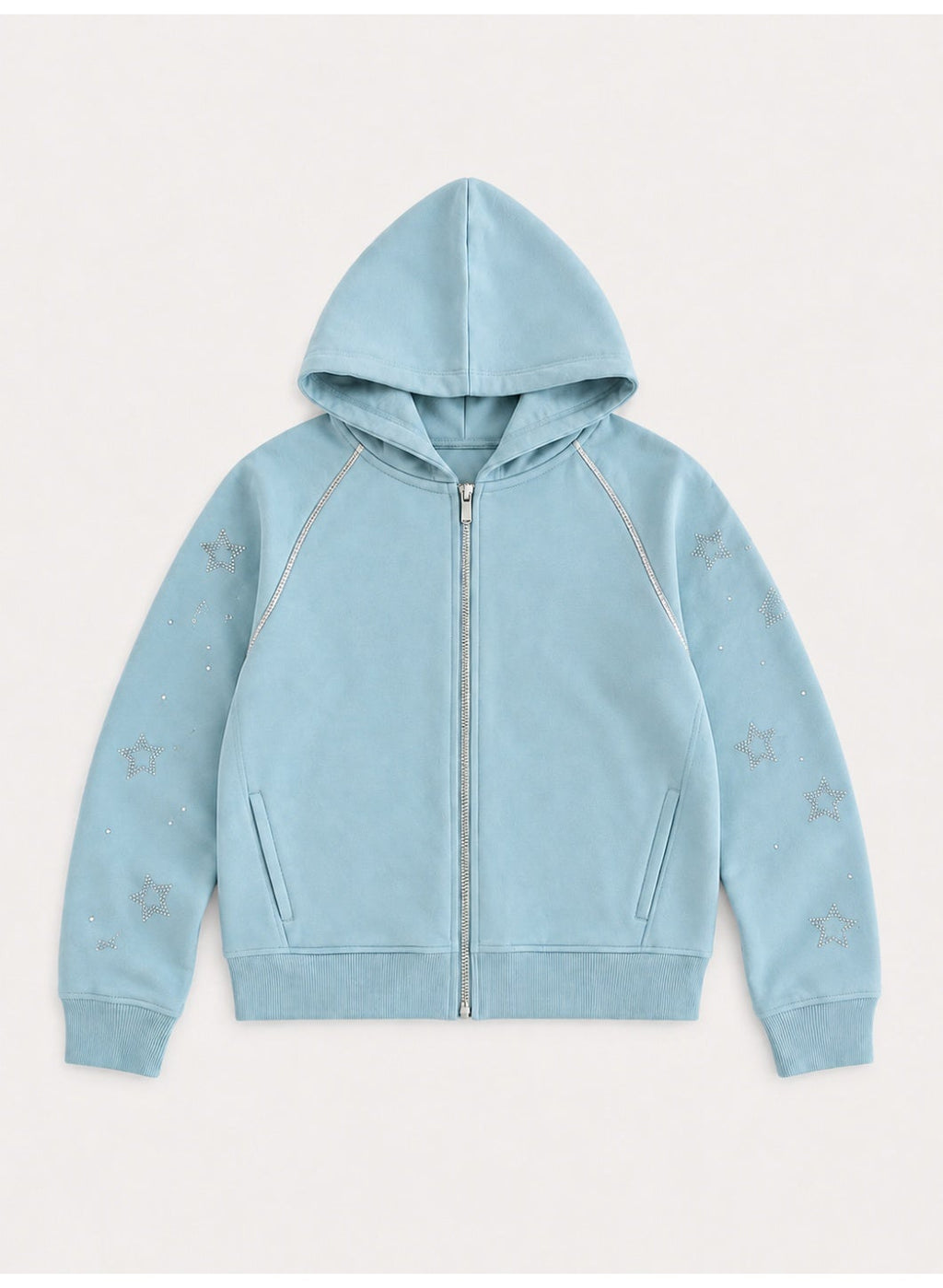 Girls Full Zip Sweatshirt Hoodie and Wide Leg Pants Set
