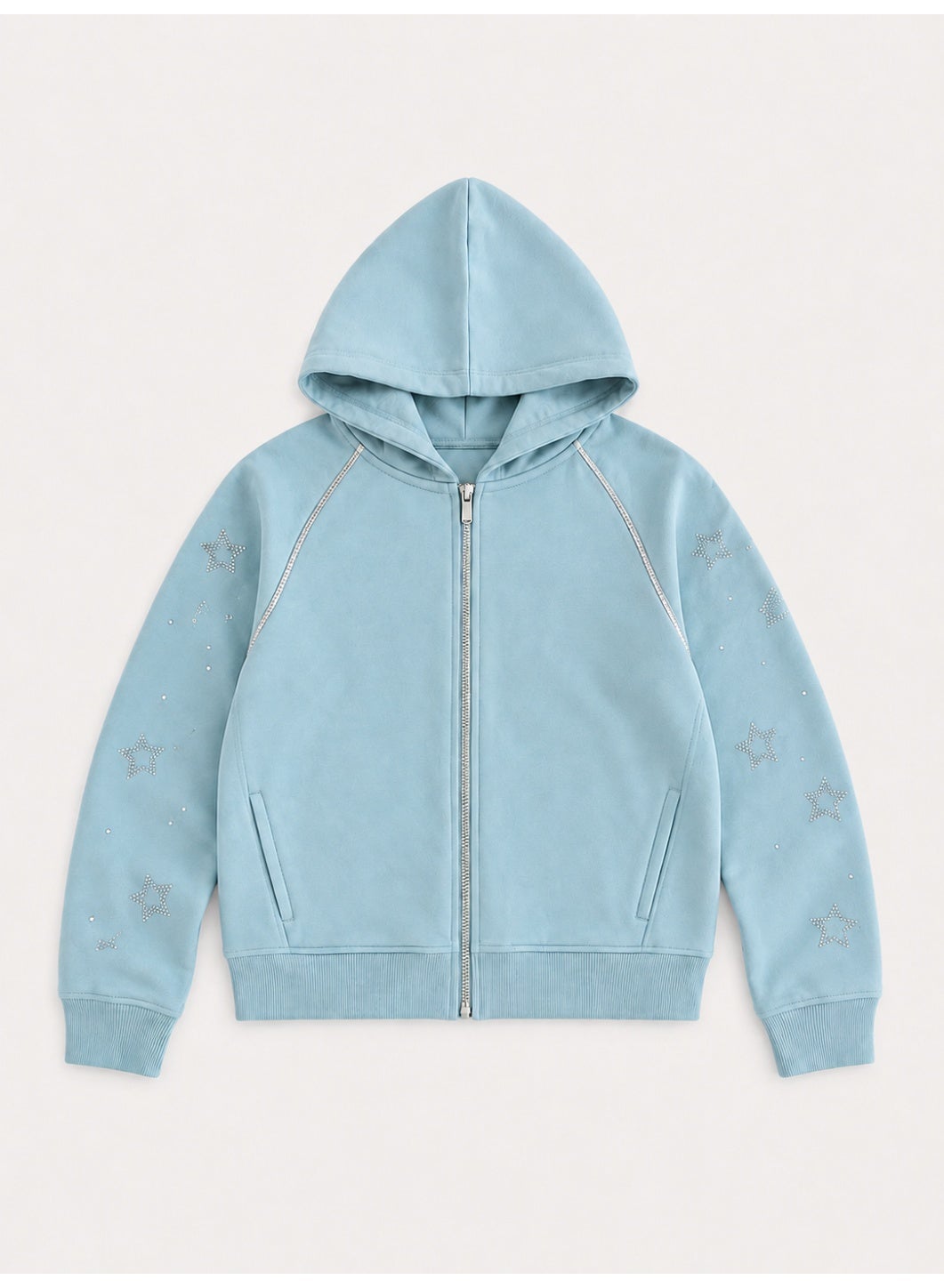 Girls Full Zip Sweatshirt Hoodie and Wide Leg Pants Set