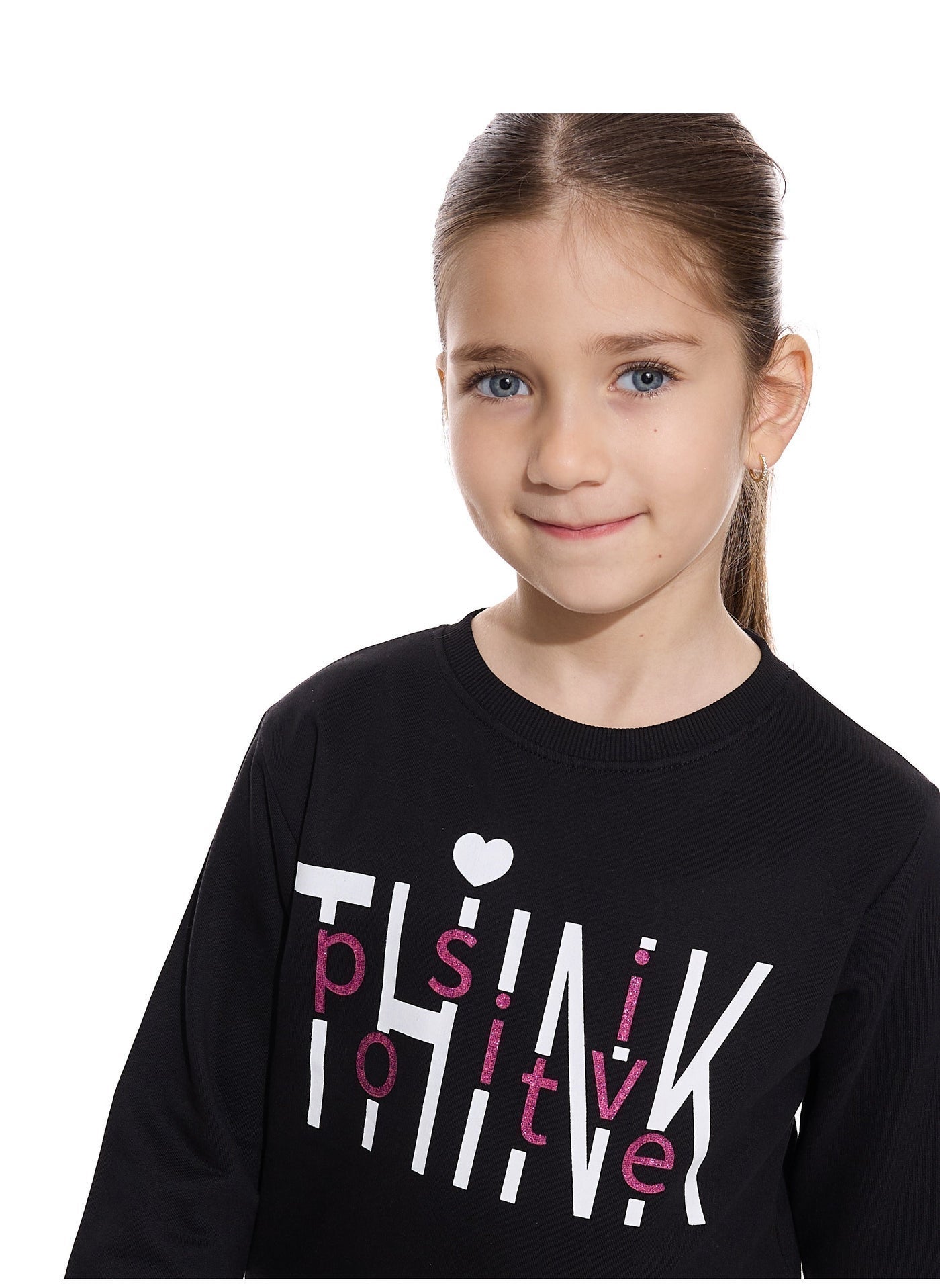 Girls Glitter Printed Sweatshirt
