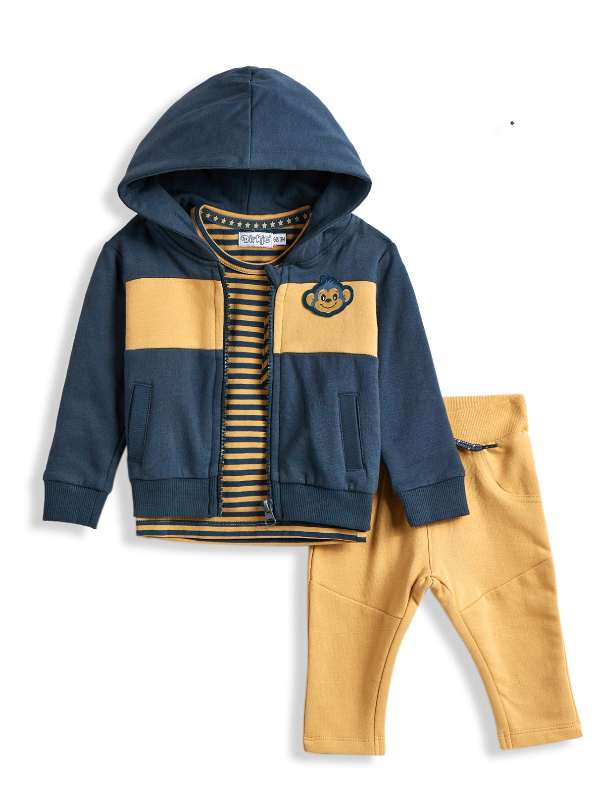 3Pc Pants Jacket Top Set