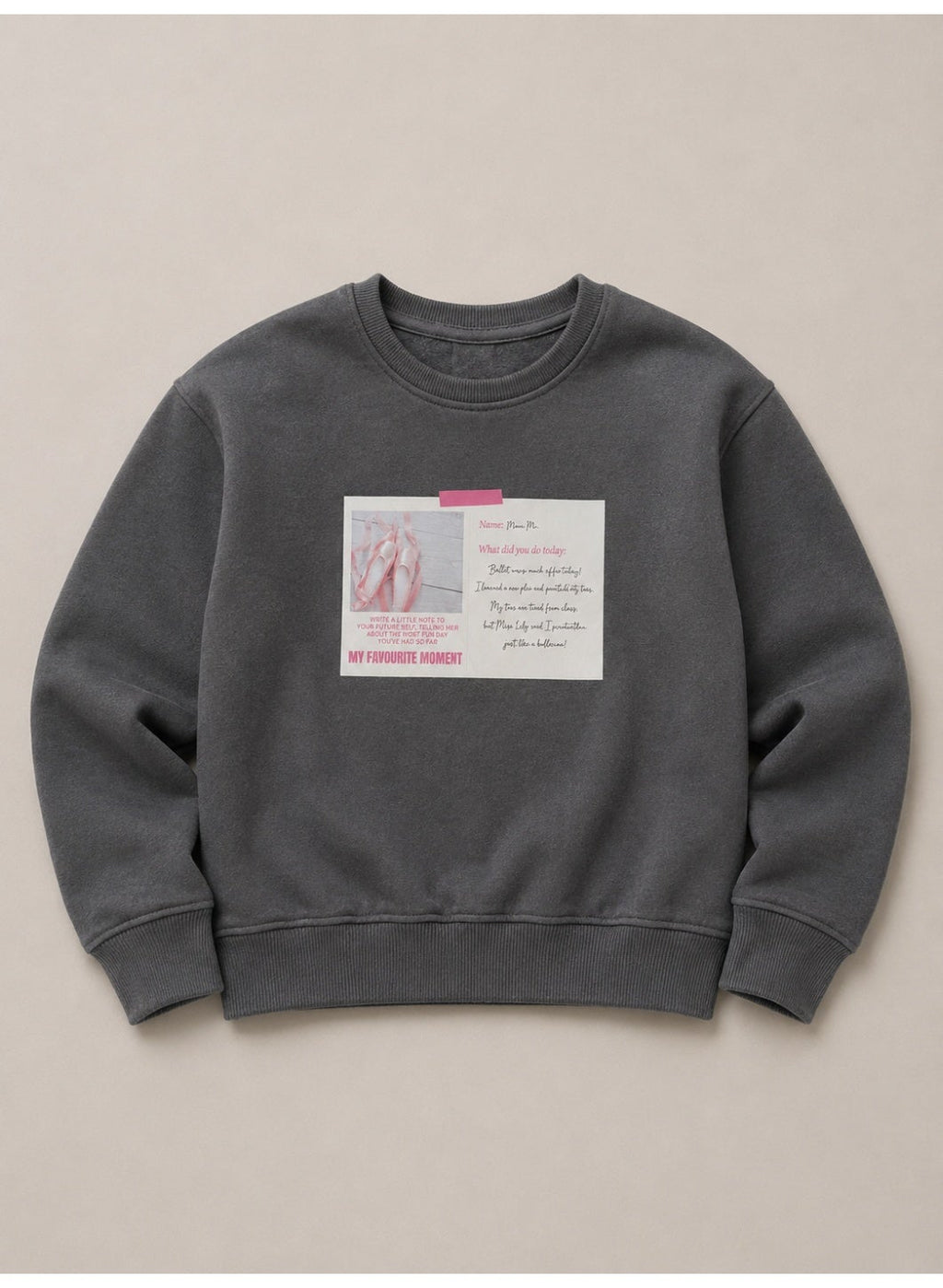 Girls Graphic Pullover with Front & Back Print