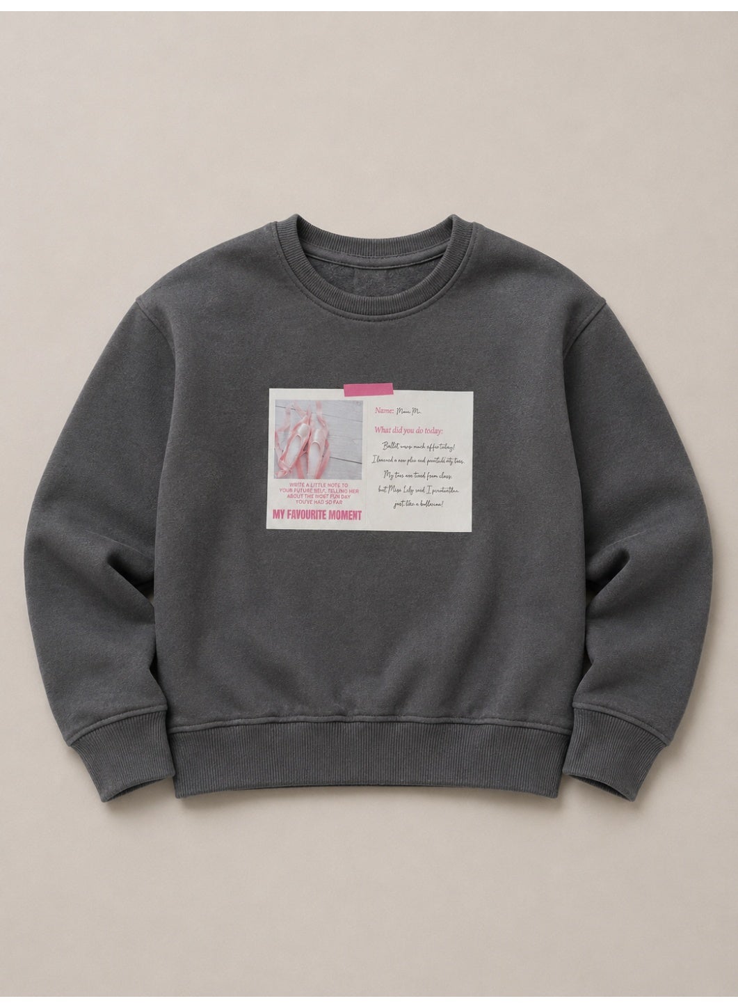 Girls Graphic Pullover with Front & Back Print