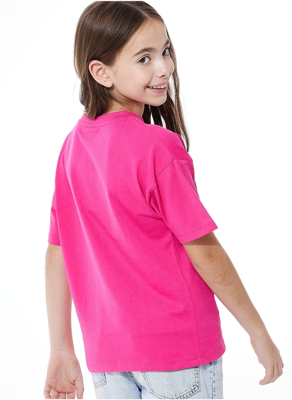 Victor And Jane Brooklyn Graphic Oversized Fashion T-Shirt - Pink