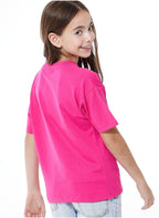 Victor And Jane Brooklyn Graphic Oversized Fashion T-Shirt - Pink