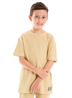 Victor and Jane Cotton Graphic Oversized T-Shirt & Shorts/Co-ord Set - Blue