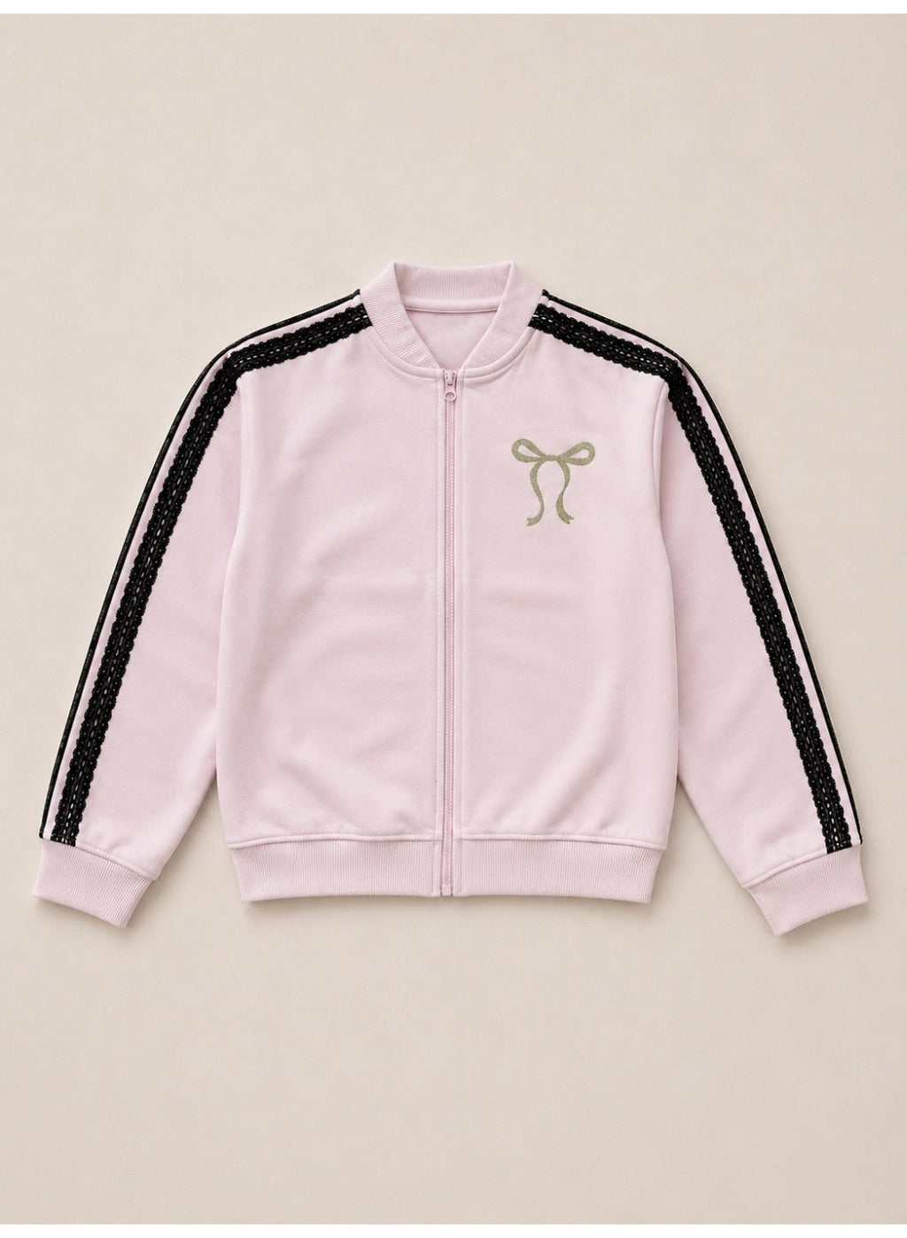 Girls Full Zip Sweatshirt and Wide Leg Pants Set