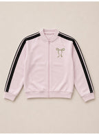Girls Full Zip Sweatshirt and Wide Leg Pants Set