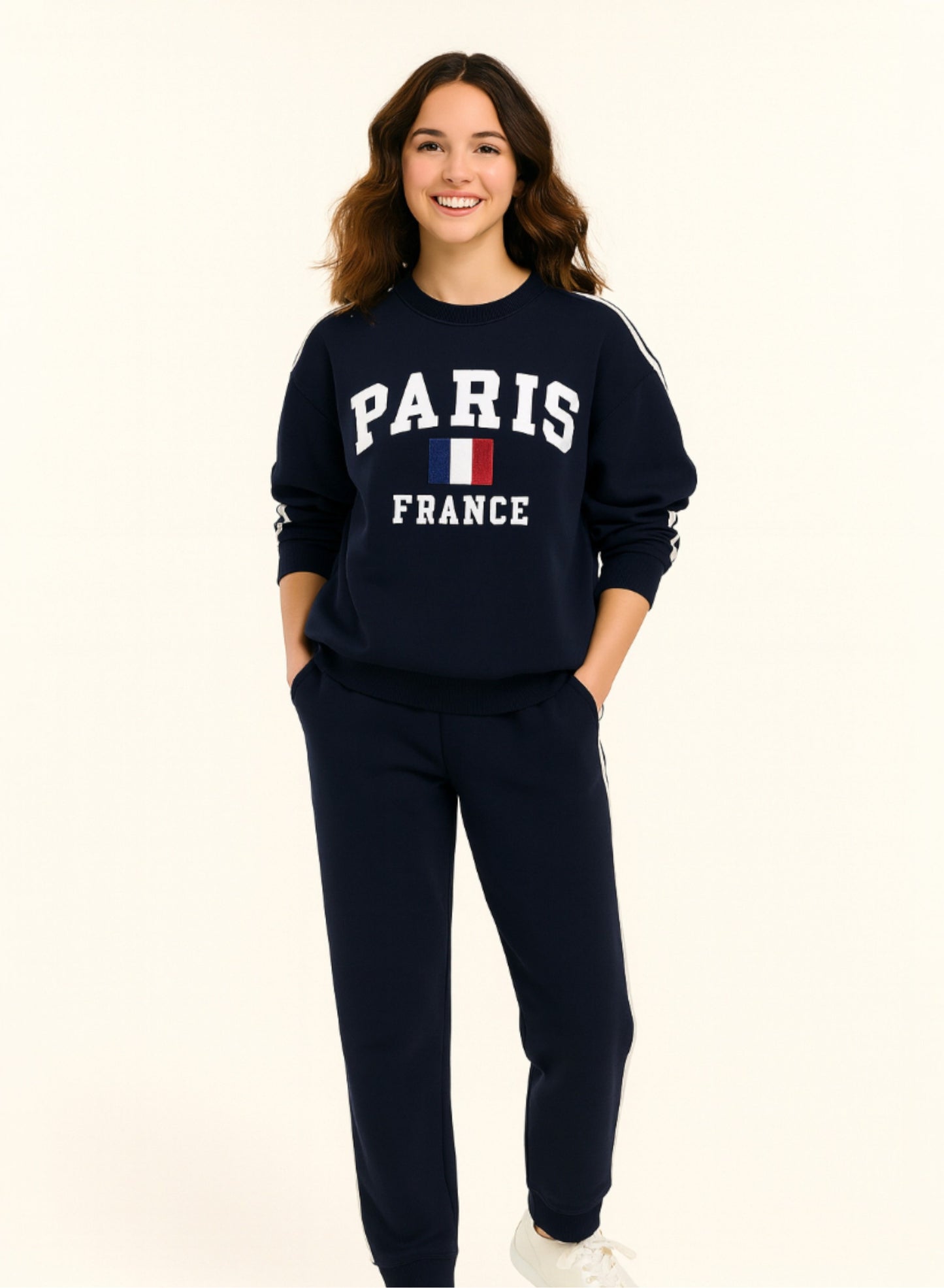 2-Piece Set - “Paris France” Cotton Fleece