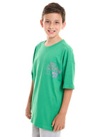 Victor and Jane Graphic Oversized T-shirt - Green