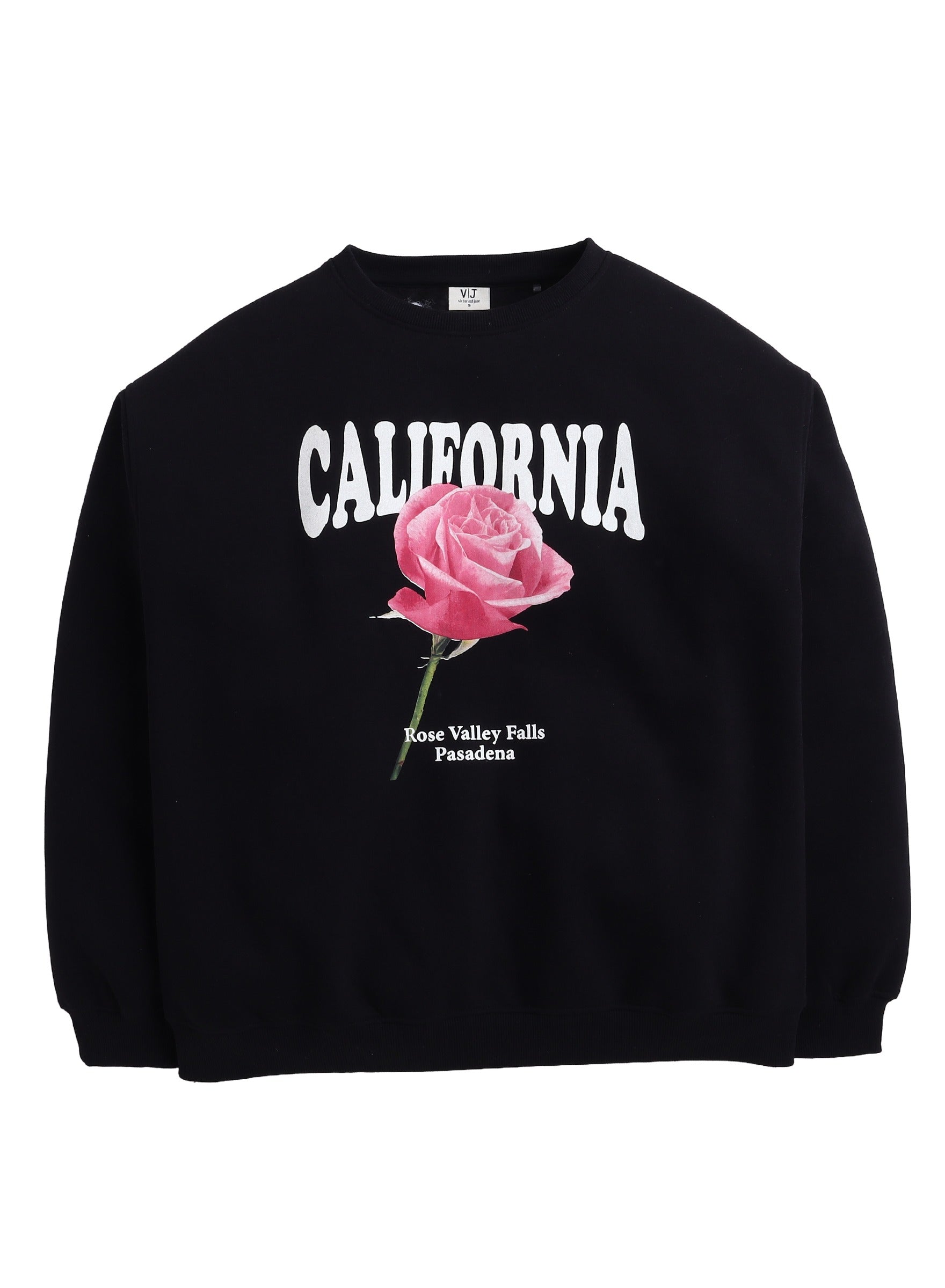 California Rose Graphic Sweatshirt “ 100% Cotton Fleece | Photographic Puff Print