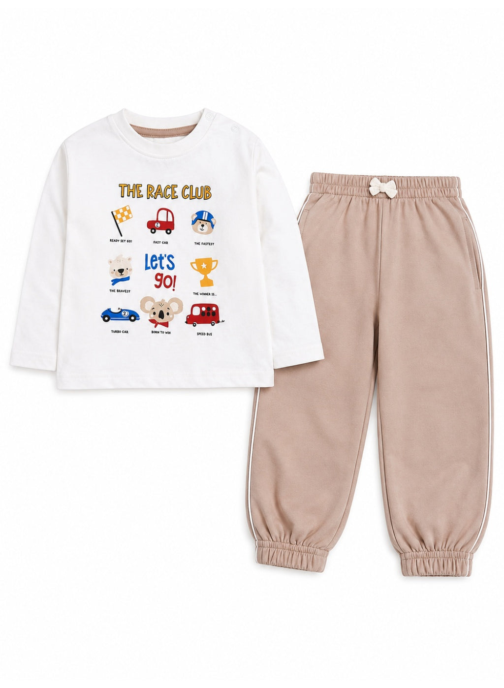 Boys 3-Piece Set – Full Zip Sweatshrt, Longsleeve Tee & Jogger Pants

Description: