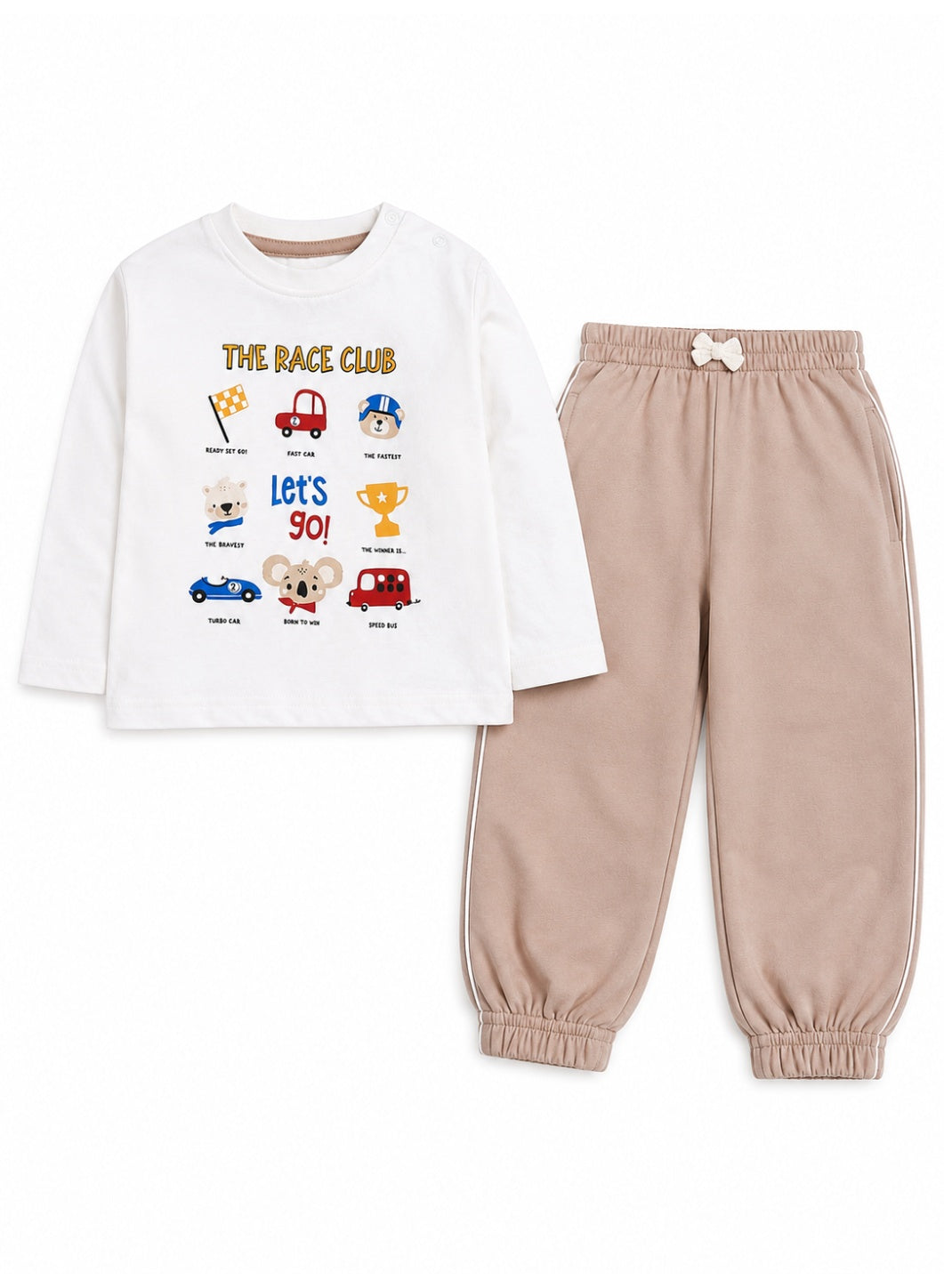 Boys 3-Piece Set – Full Zip Sweatshrt, Longsleeve Tee & Jogger Pants

Description:
