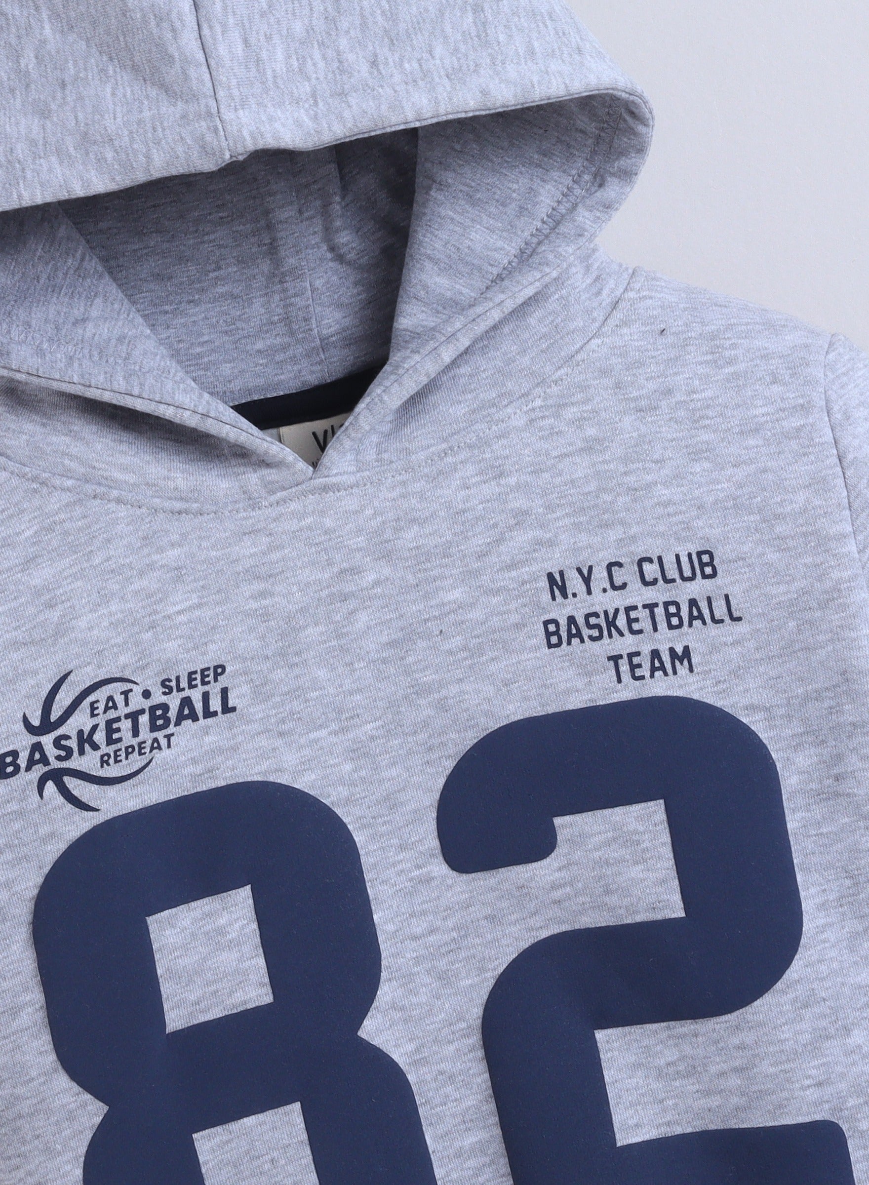 Boys' Grey "82 Nyc Club" Hoodie Sweatshirt