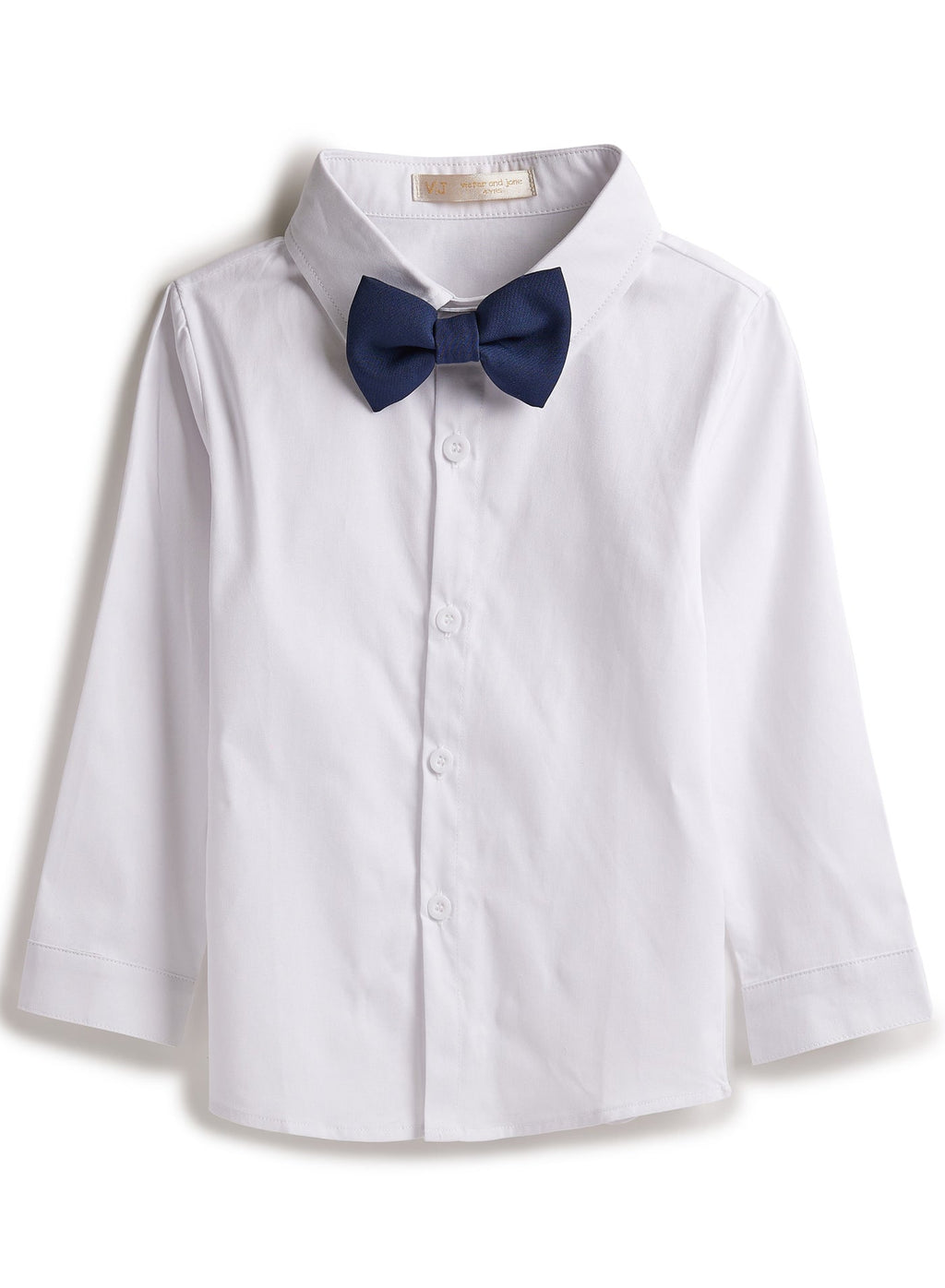 Navy Waistcoat And Pant Set With Shirt And Bow Tie