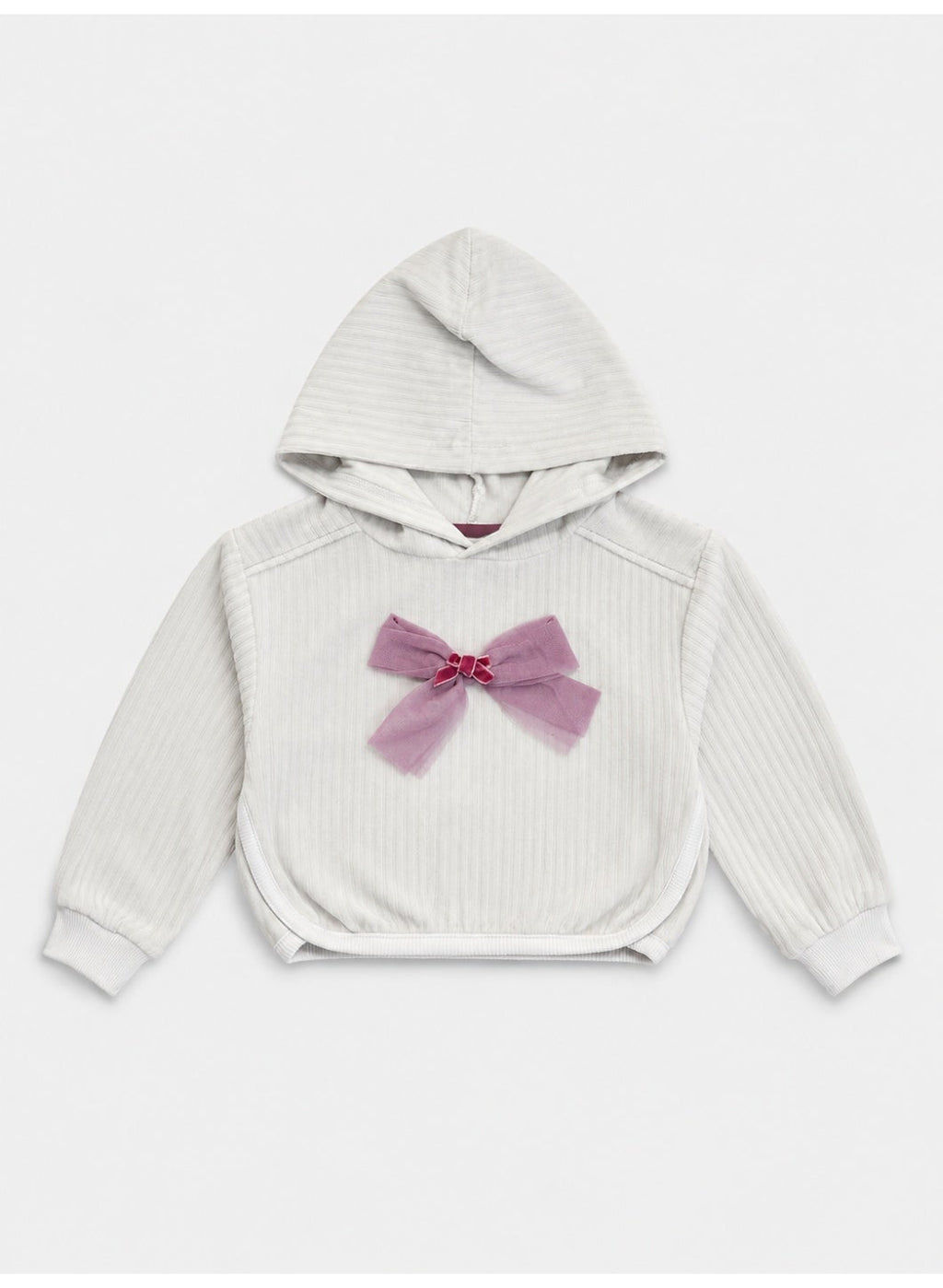 Baby Girls Hoodie with Bow and Pants Set