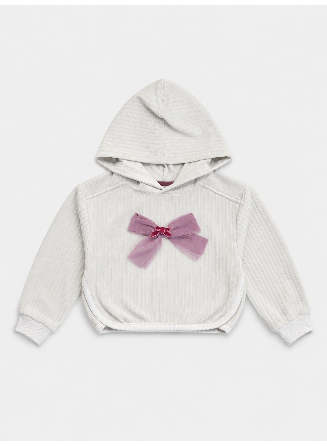 Baby Girls Hoodie with Bow and Pants Set