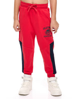 Boys 2-Piece Set  Red/Navy Cut & Sew Hoodie And Jogger Set