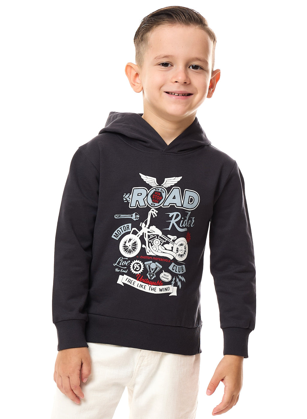 Boys' Hoodie (2 - 8Yrs) Dark Grey