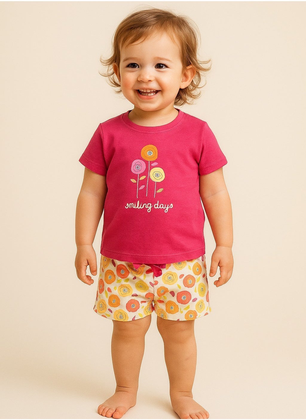 Victor And Jane - Printed T-Shirt And Shorts Pyjama Set