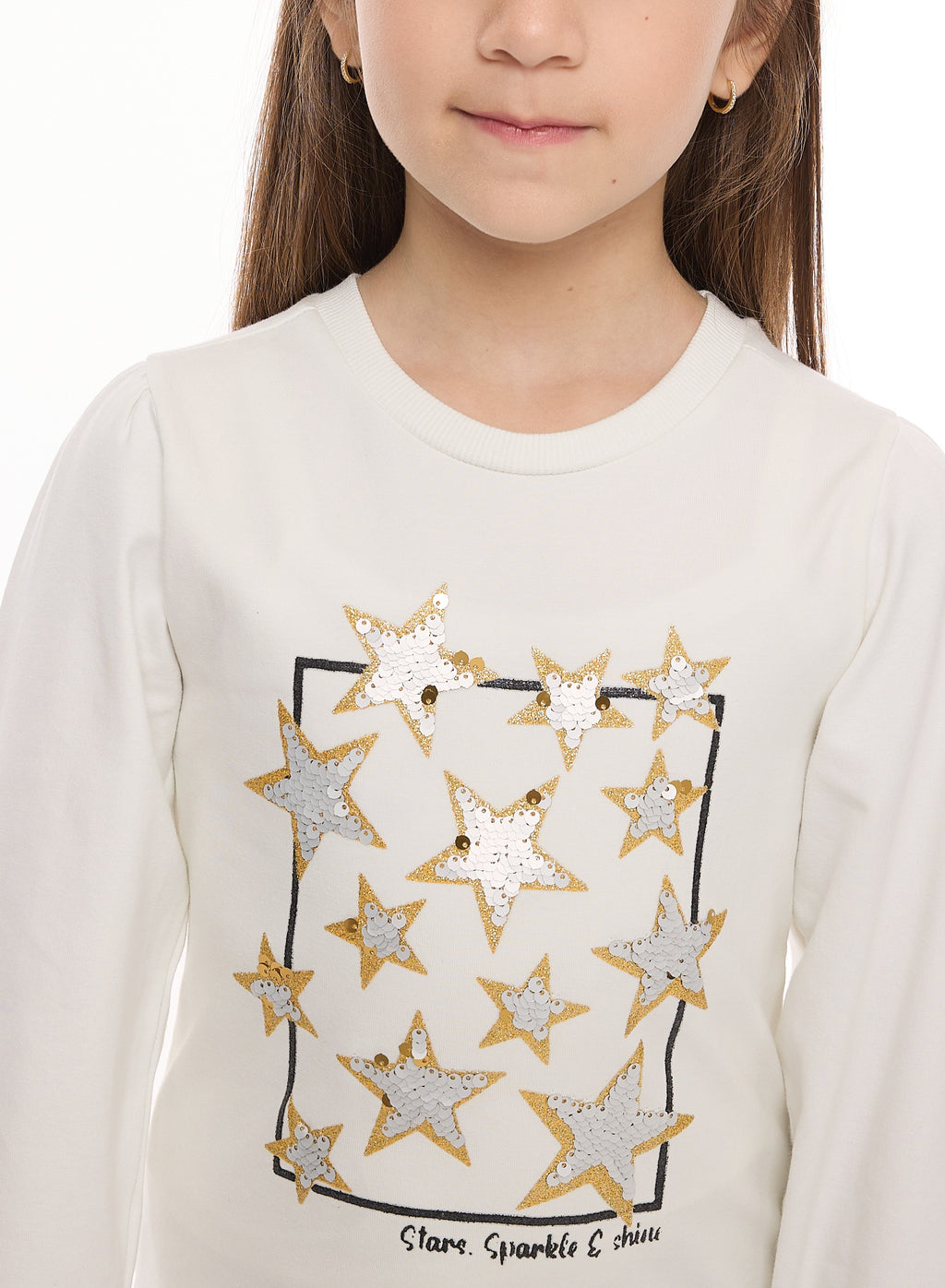 Girls 2 Pc Set - Reversible Sequins Top With Flared Leggings