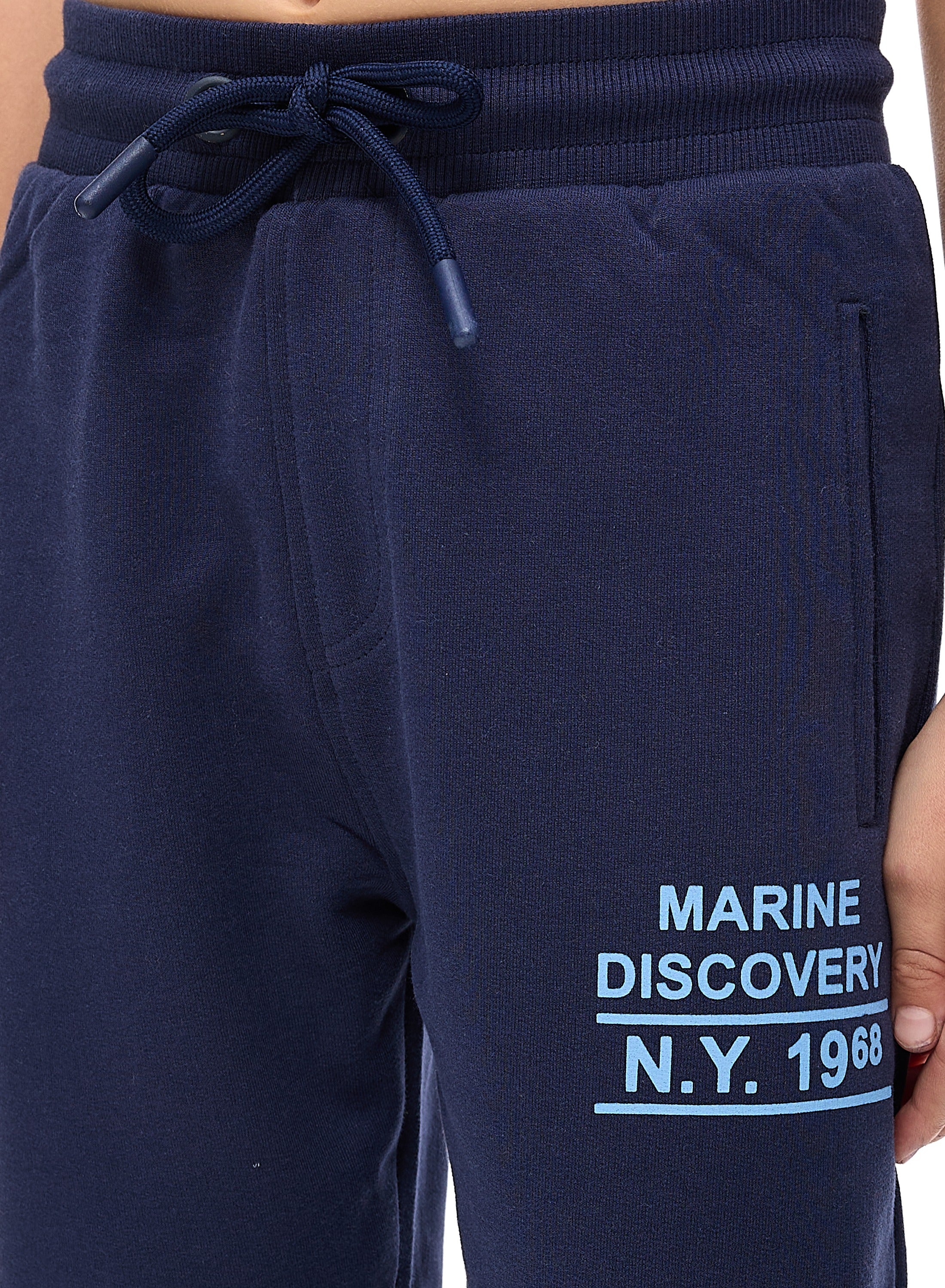 Boys' 2-Piece Hoodie And  Jogger Set  (2 -8 Yrs) Lt Blue-Navy