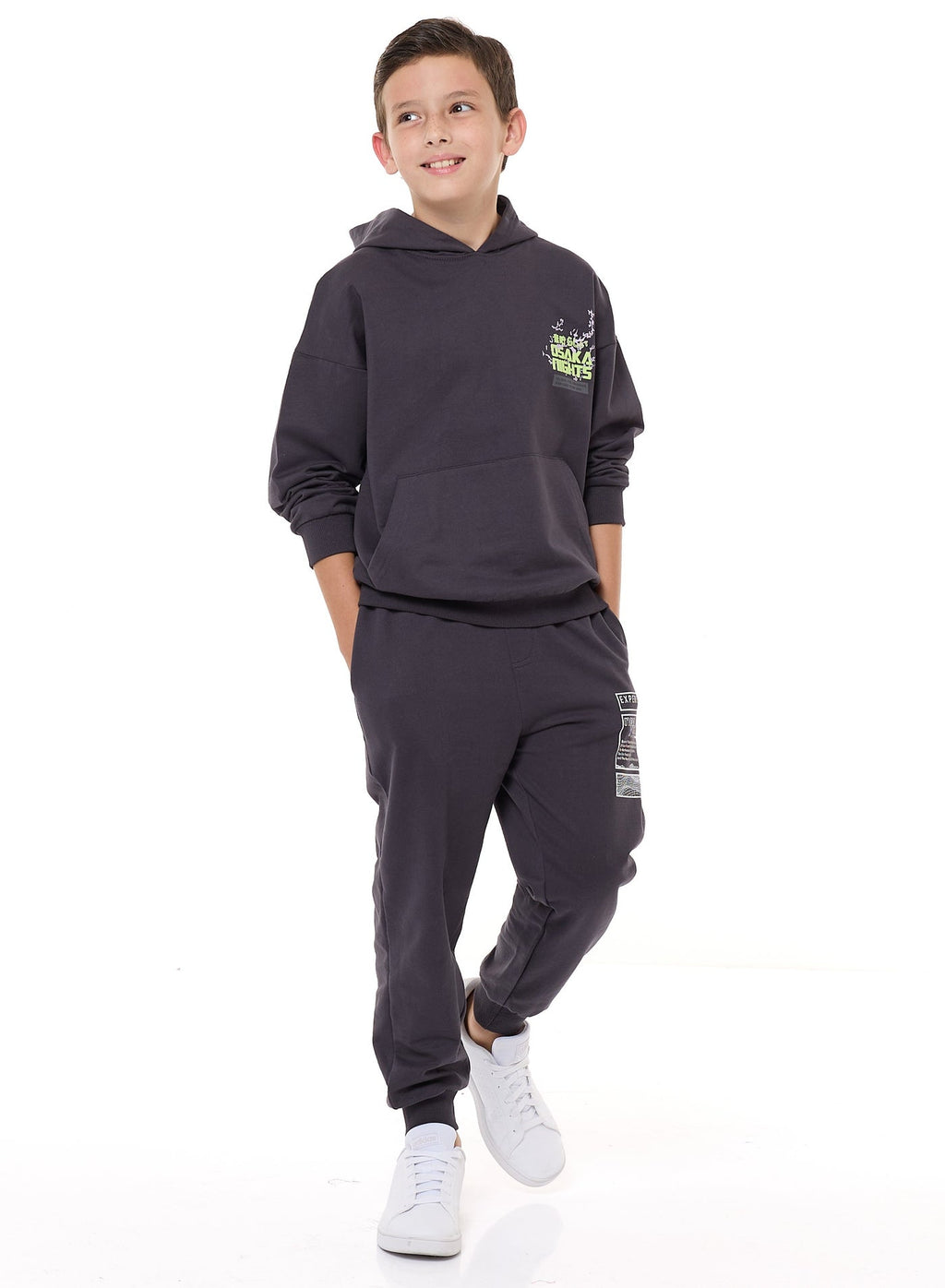 Boys' Hoodie Dark Grey