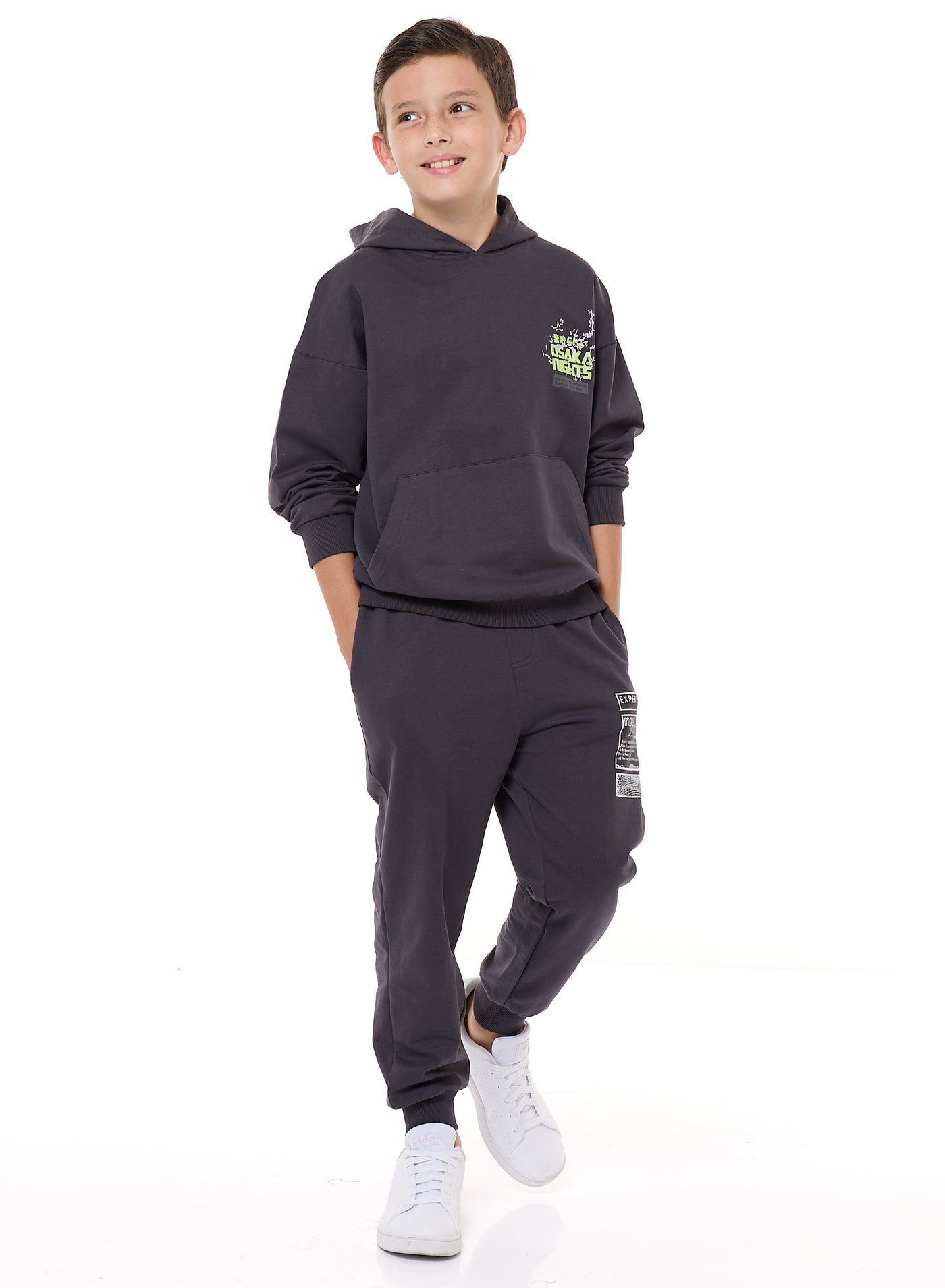 Boys' Hoodie Dark Grey