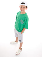 Victor and Jane Graphic Oversized T-shirt - Green