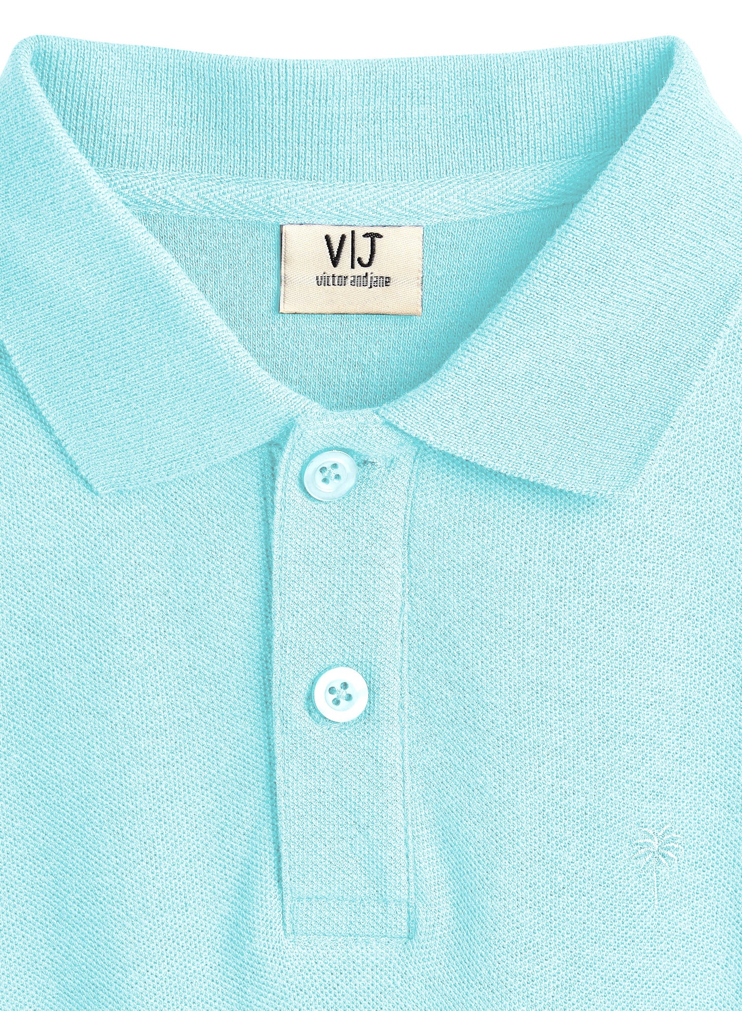 Victor & Jane Junior Boys' Polo T-Shirt – Light Blue