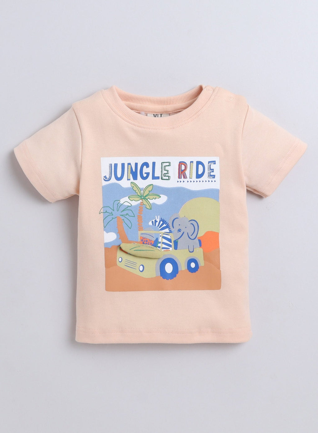Baby Boys - Wild Safari 2Pc Set - T-Shirt And Shorts With Jungle Animal Print