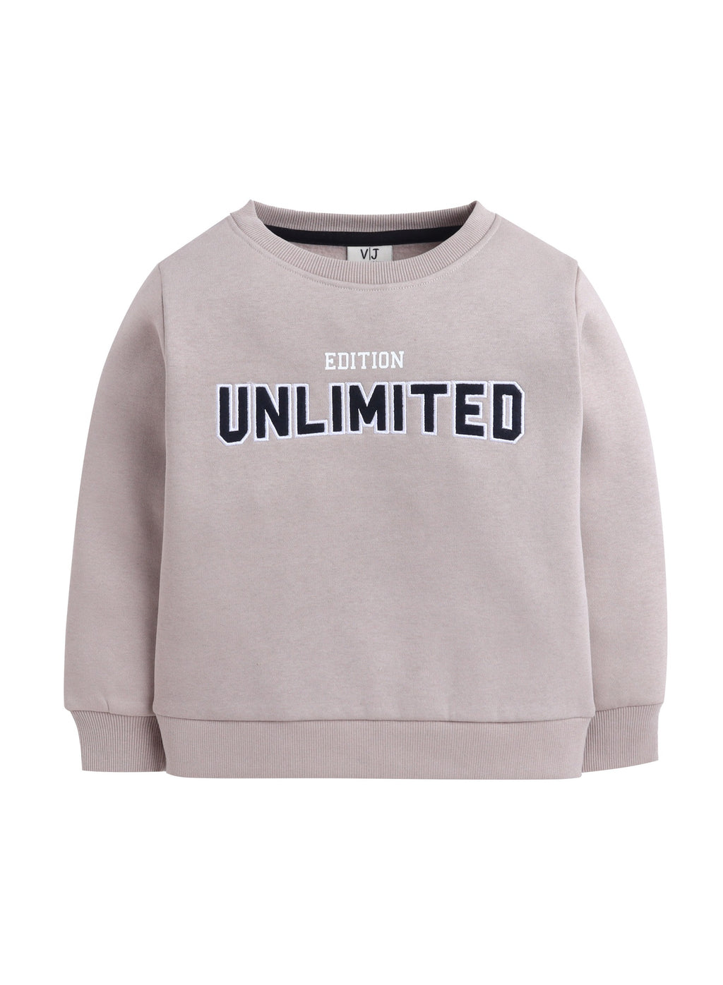 Boys' Beige "Unlimited Edition" Graphic Sweatshirt