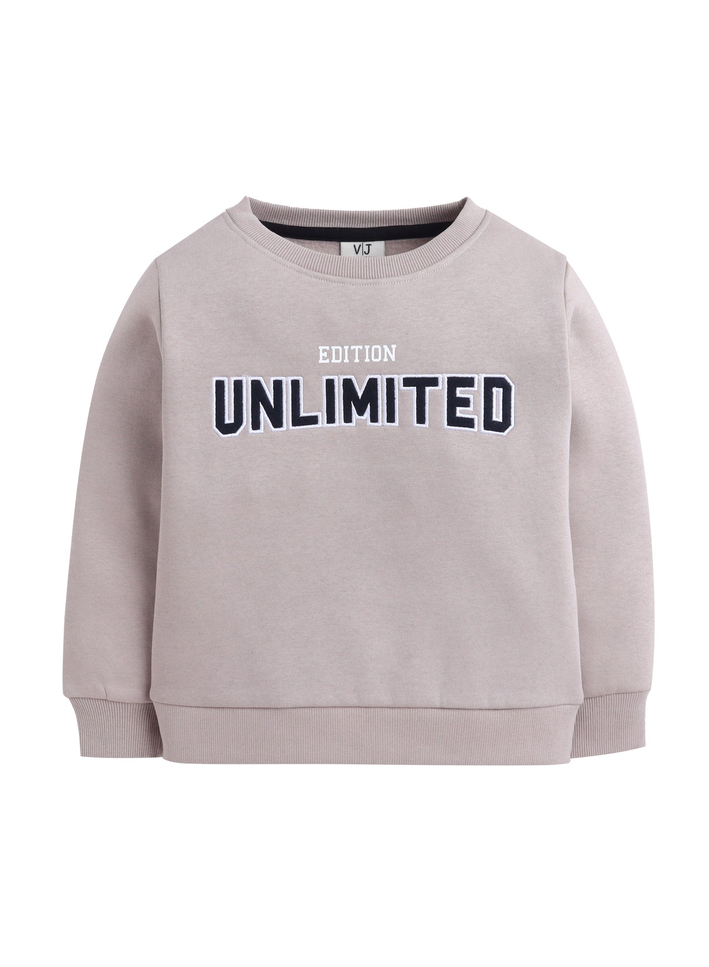 Boys' Beige "UNLIMITED Edition" Graphic Sweatshirt