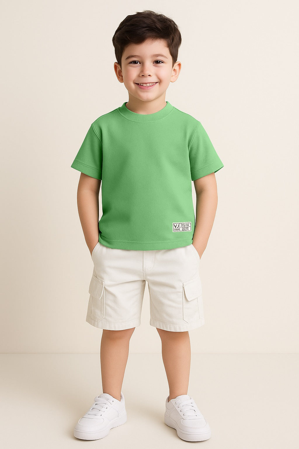 Junior Boys Cotton Tee - Mint Green