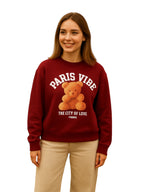Paris Vibe Graphic Sweatshirt “ 100% Cotton Fleece | Puff Print |