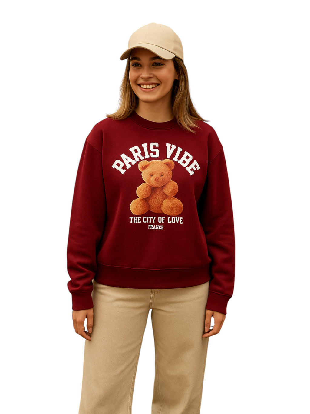 Paris Vibe Graphic Sweatshirt “ 100% Cotton Fleece | Puff Print |