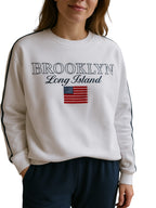Brooklyn Graphic Sweatshirt “ Off White | 100% Cotton Fleece |
