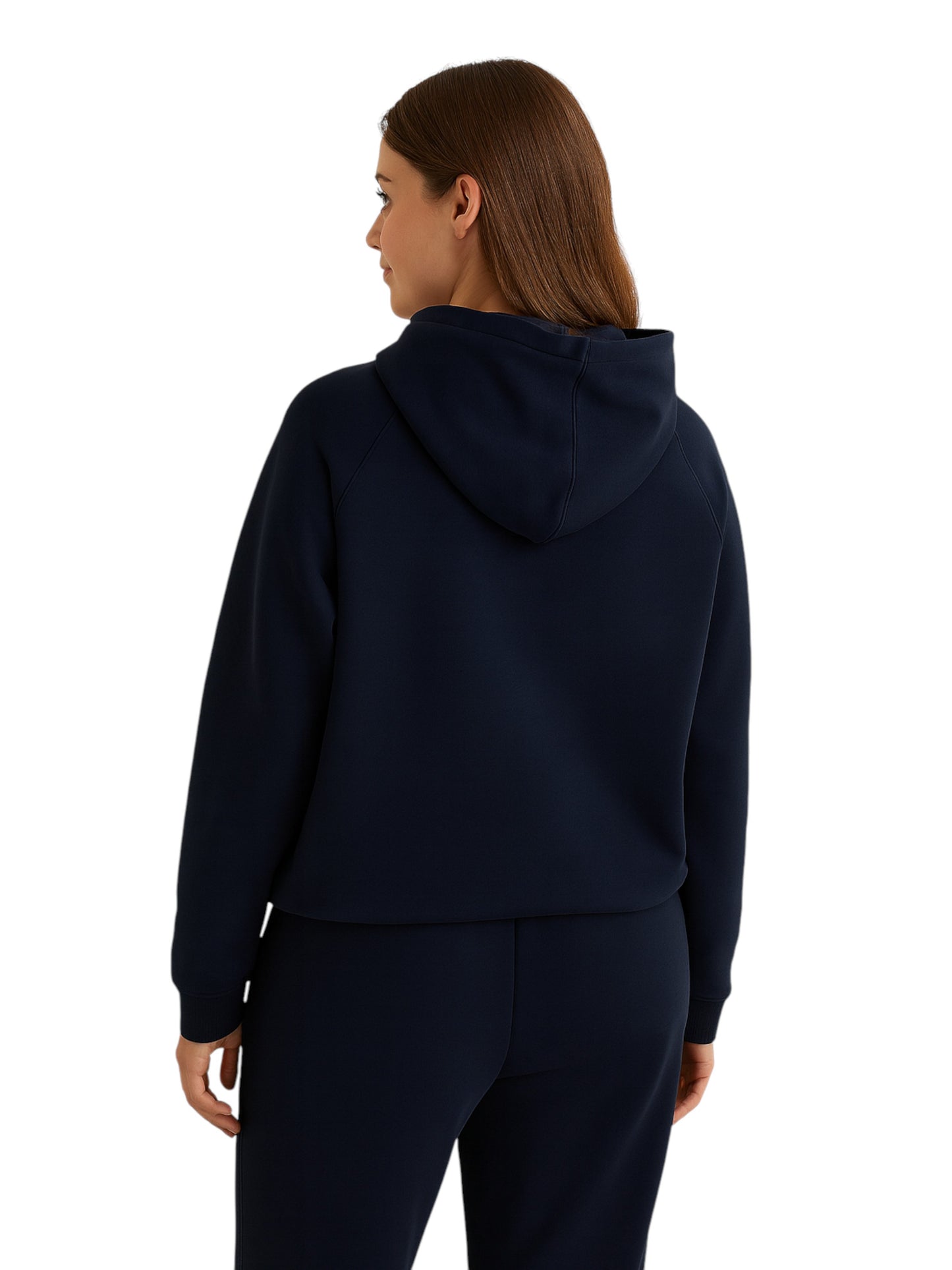 Navy Hoodie with Drawstring – 100% Cotton Fleece