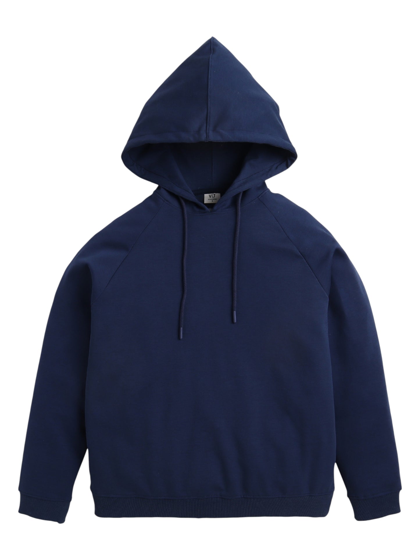 Navy Hoodie with Drawstring – 100% Cotton Fleece