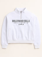 Half-Zip Pullover “ Œhollywood Hills California” | 100% Cotton Fleece, 280 Gsm
