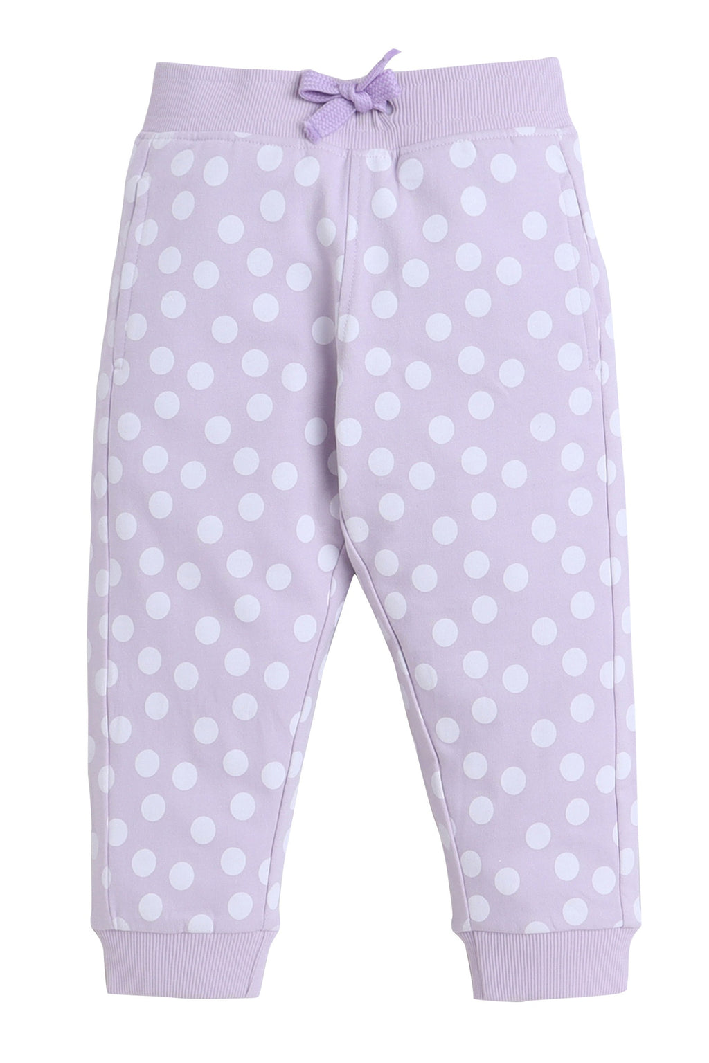 Baby Girl Penguin Appliquã© Lilac Polka-Dot 2-Piece Set