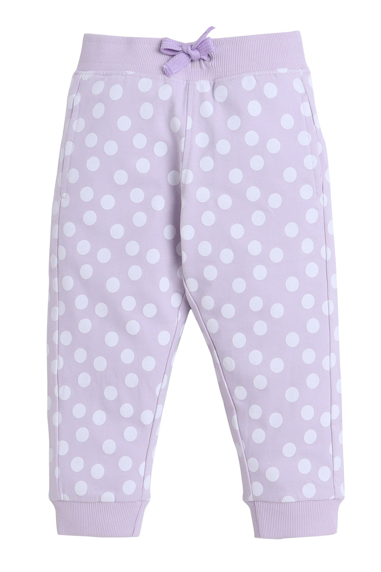 Baby Girl Penguin Appliquã© Lilac Polka-Dot 2-Piece Set